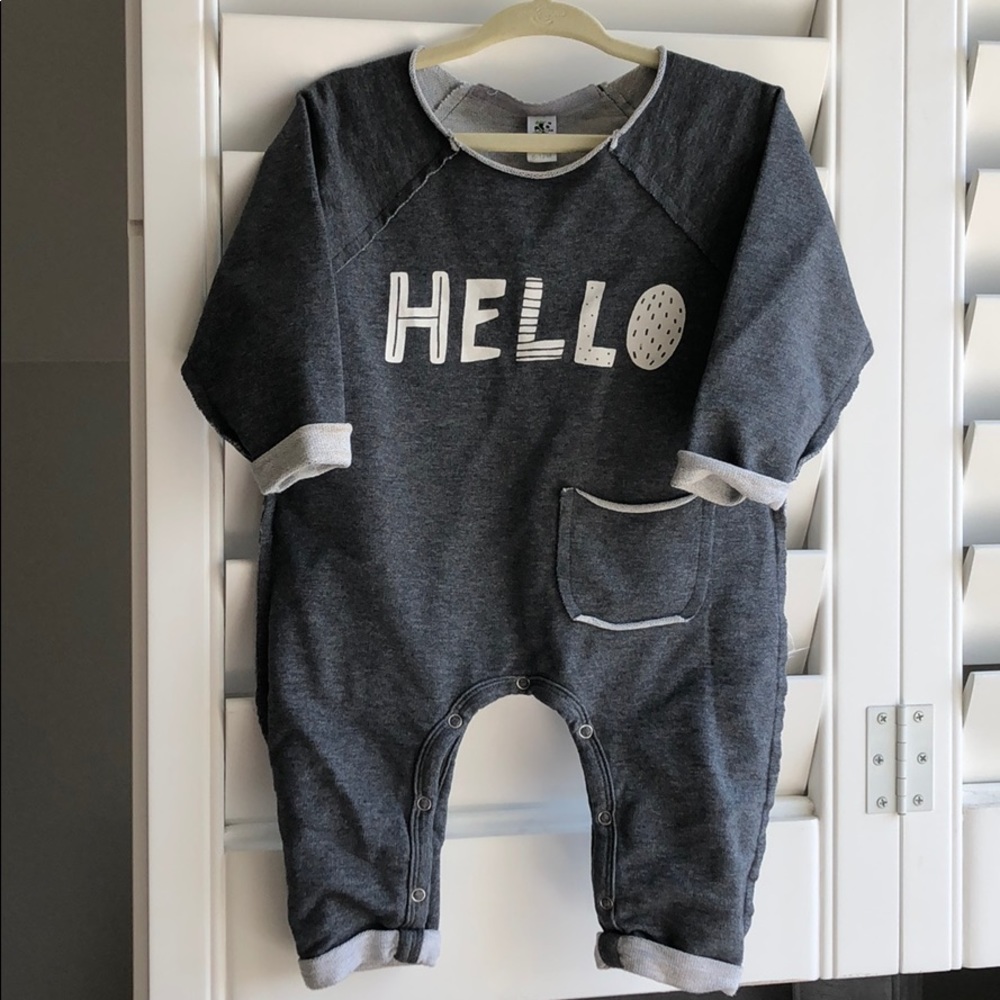 Earth baby outfitters “hello” onesie